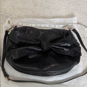 Black Knot-Front Shoulder Bag